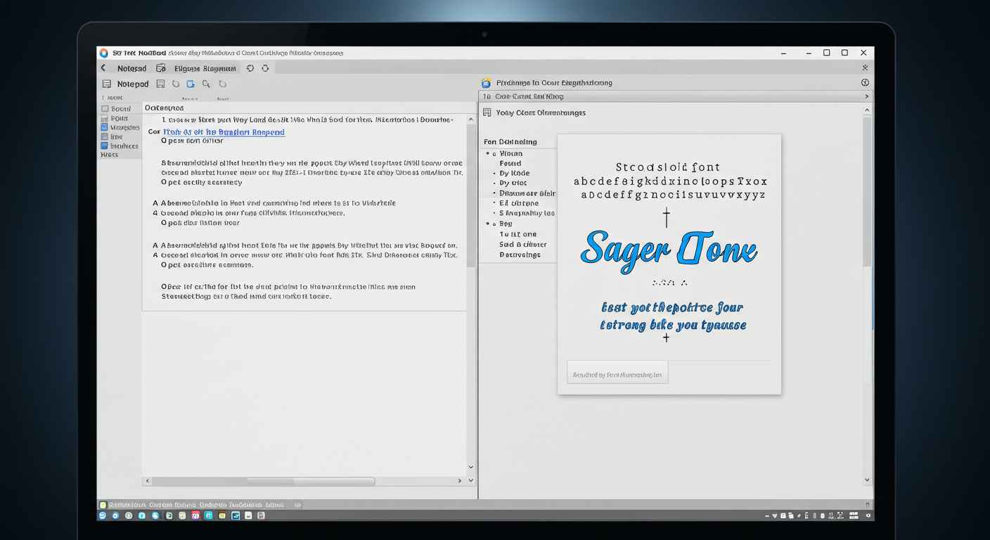 Customizing Notepad Fonts and Layout